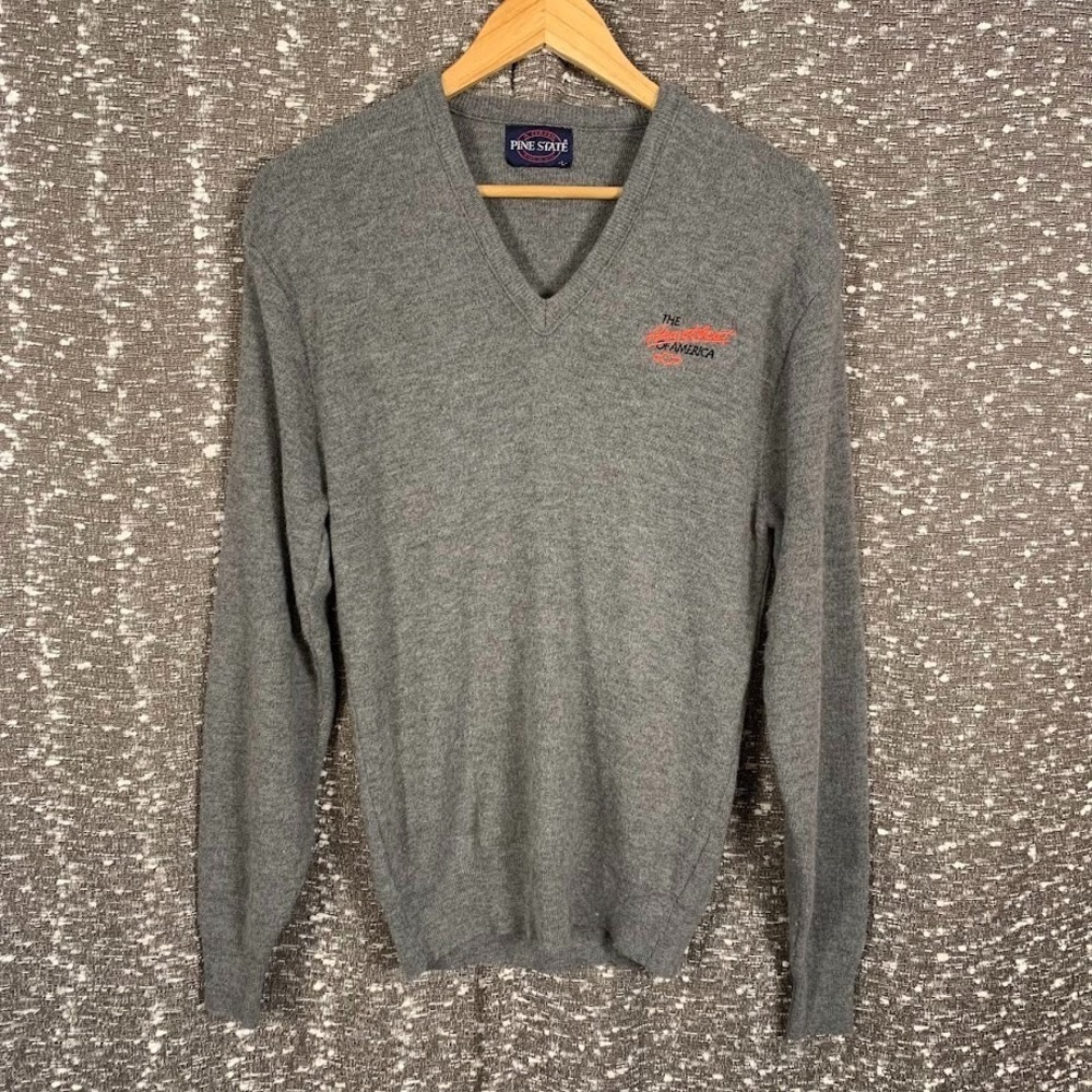 Vintage Chevrolet The Heartbeat of America V-Neck Sweater Pine State Men's Large
